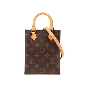 LOUIS VUITTON Authentic Brown Monogram Leather Shoulder Bag